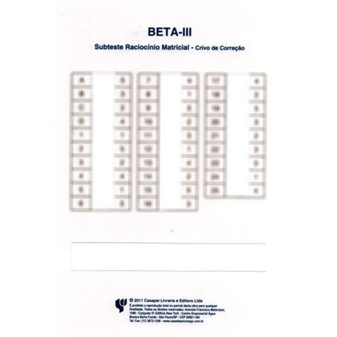 beta iii matricial pdf - beta iii português